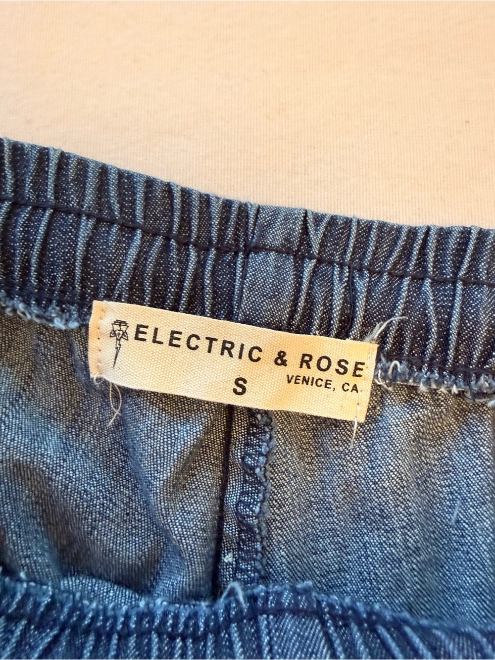 Electric & Rose Ripped Dark Blue Denim Joggers - Picture 6 of 7
